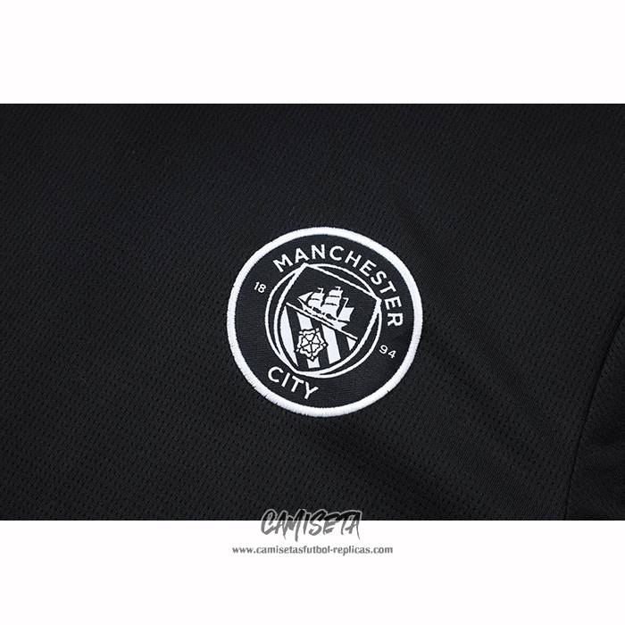 Chandal del Manchester City 2025-2026 Manga Corta Negro - Pantalon Corto